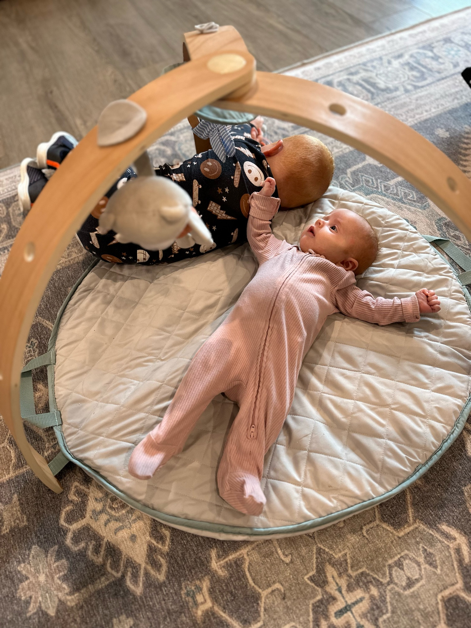 Baby play mat! Hudson loved this when he was smaller and apparently still does 😂🤍 currently on major sale!!! 

#LTKBaby #LTKGiftGuide #LTKKids
