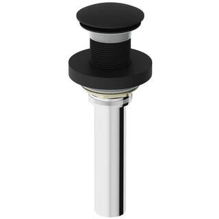 Vessel Bathroom Sink Pop-Up Drain and Mounting Ring, Matte Black | The Home Depot