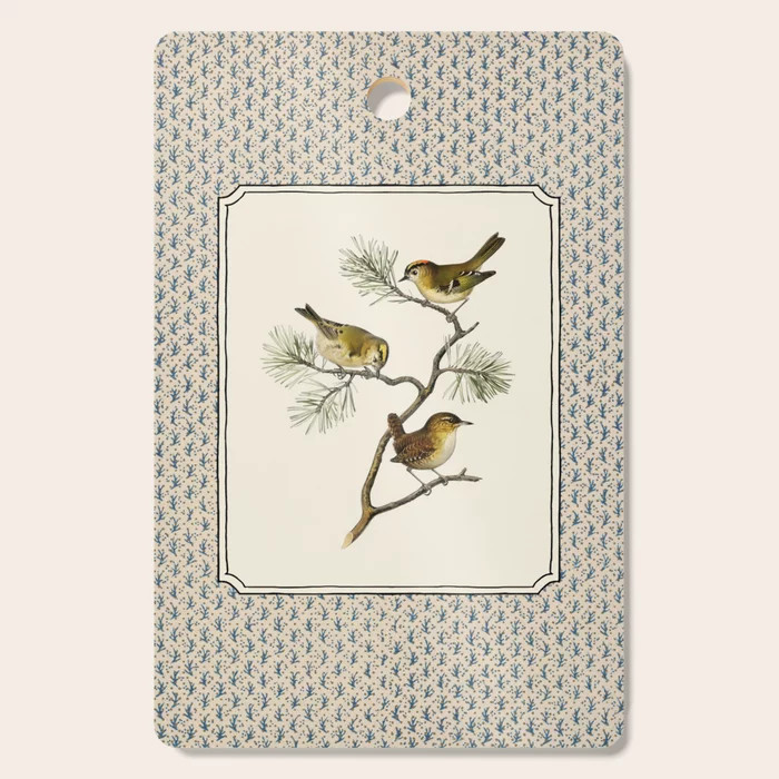 Three Wrens on a Branch Cutting Board | Society6