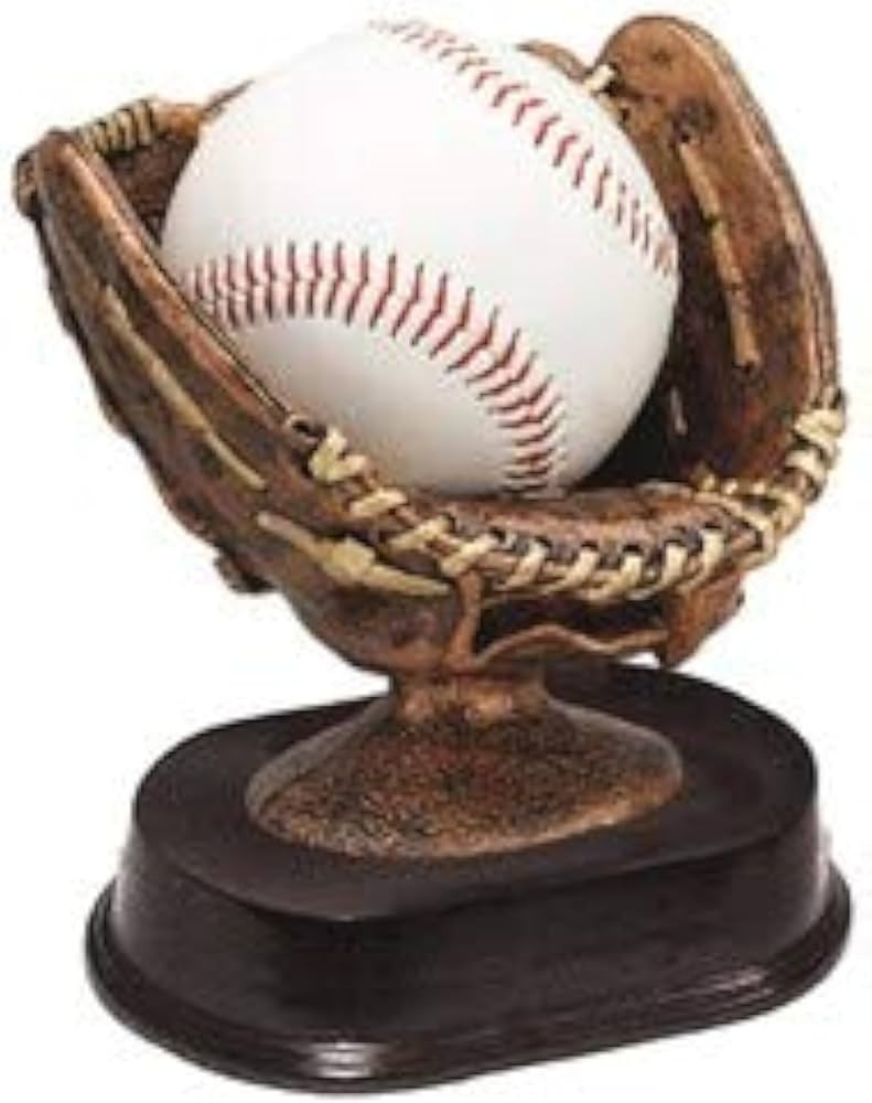 Baseball Glove Ball Holder Trophy, Bronze - 5 Inch Tall | Game Ball Holder Award - Engraved Plate... | Amazon (US)