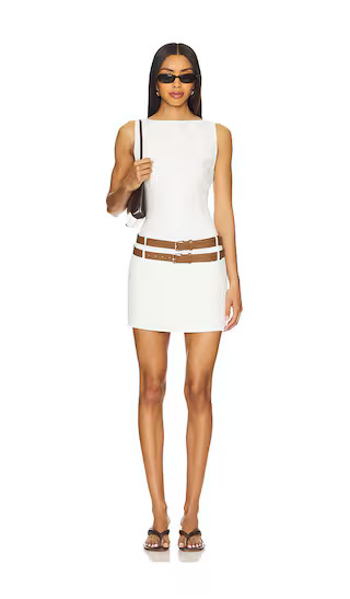 x REVOLVE Ethereal Buckle Mini Dress in Porcelain | Revolve Clothing (Global)
