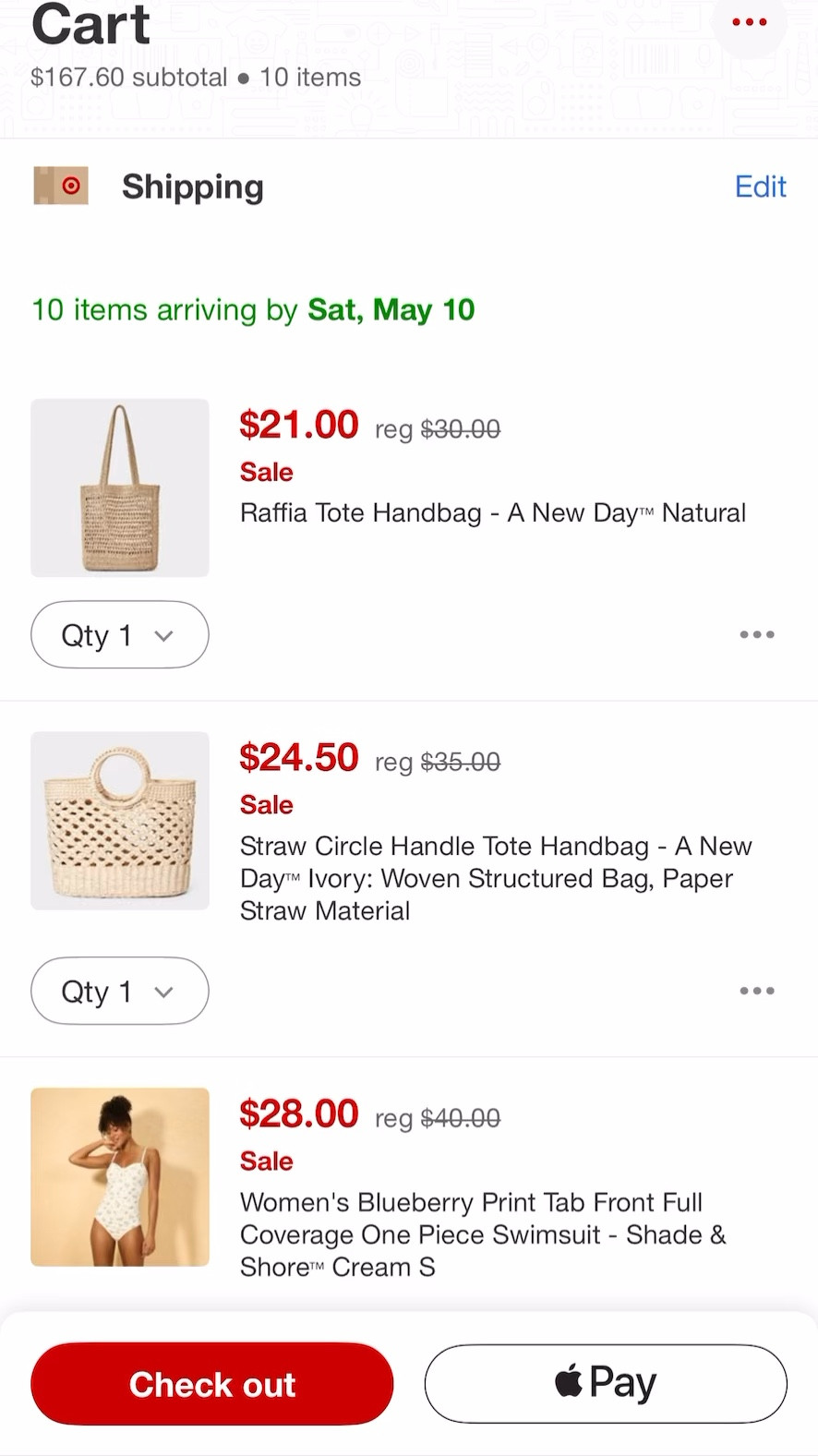 Sooo many cute summer things on sale at Target!!! Straw totes, bikinis + one pieces, sandals and more. This is what i just purchased!! 

#LTKSaleAlert