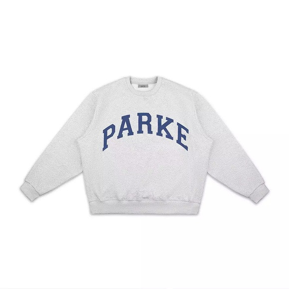 Parke Varsity Grey & Navy Crewneck | Poshmark