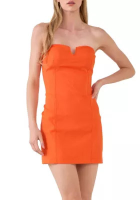 Endless Rose Women's Tube Mini Dress, Orange, Small | Belk