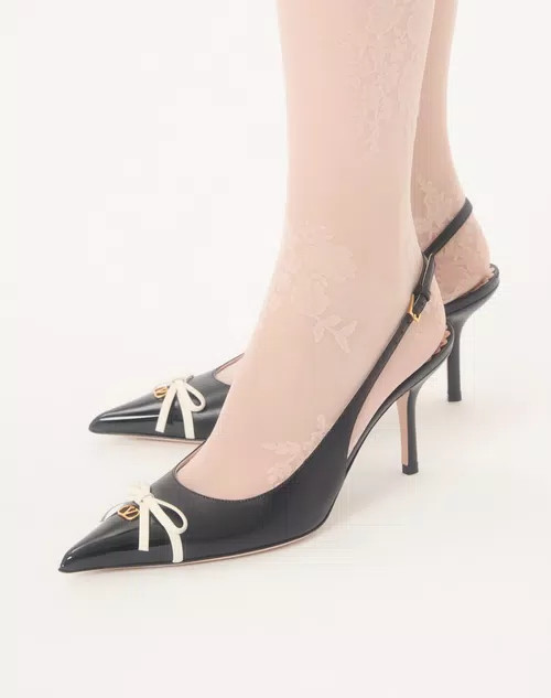Bepointy Slingback Pump In Patent Leather And Kidskin 80Mm | Valentino