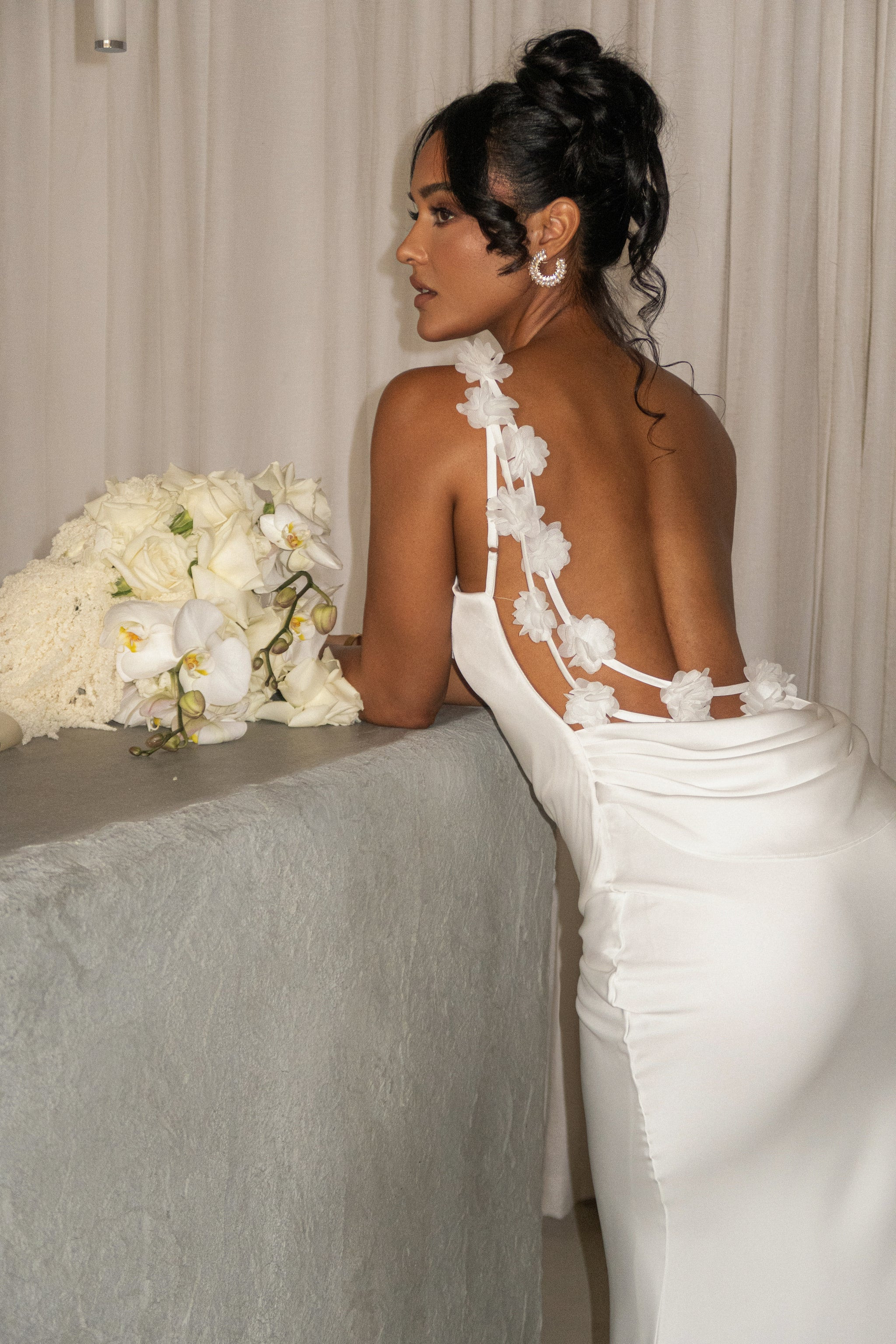 Ivory Down The Aisle Satin Gown | JLUXLABEL US