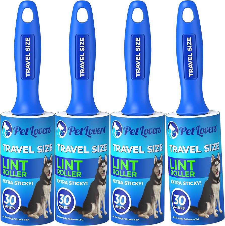 PetLovers Mini Lint Rollers for Travel 4 Pack - Small Sized Lint Removers for Easy Portability, G... | Amazon (US)