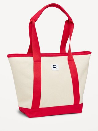 Medium Logo Canvas Tote Bag | Old Navy (US)