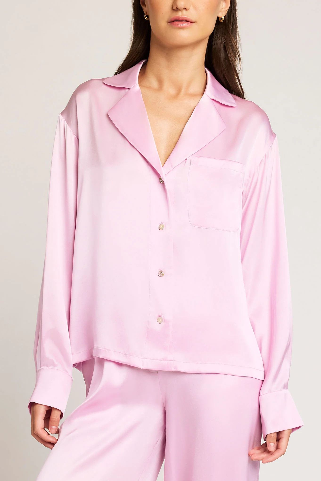 Eclipse Silk Shirt in Babe | Negative Underwear