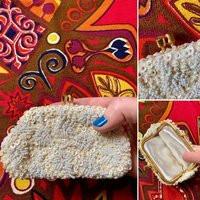 Vintage 60S Creamy Opalescent White Beaded Sequin Coin Purse/Change | Etsy (US)