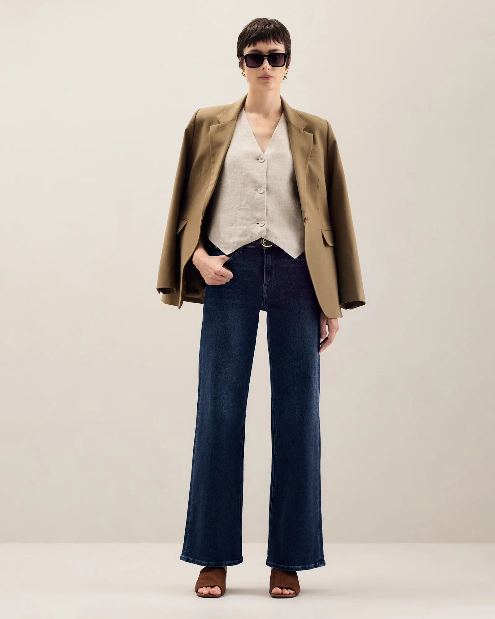 Bella Stretch Wide Leg Jeans | Quince