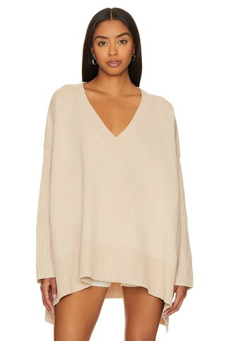 Free People Orion Tunic Sweater in Almond from Revolve.com | Revolve Clothing (Global)