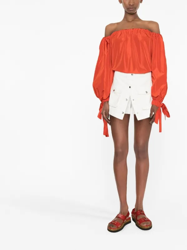 high-waisted cotton shorts | Farfetch Global