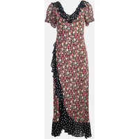 RIXO Clementina Floral-Print Chiffon Dress - UK 10 | Coggles (Global)