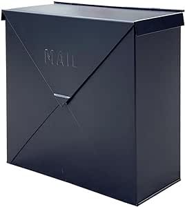 NACH mb-6300BLK Chicago Industrial Style Mailbox, Wall Mounted, Matte Black, 10"x10"x4" | Amazon (CA)