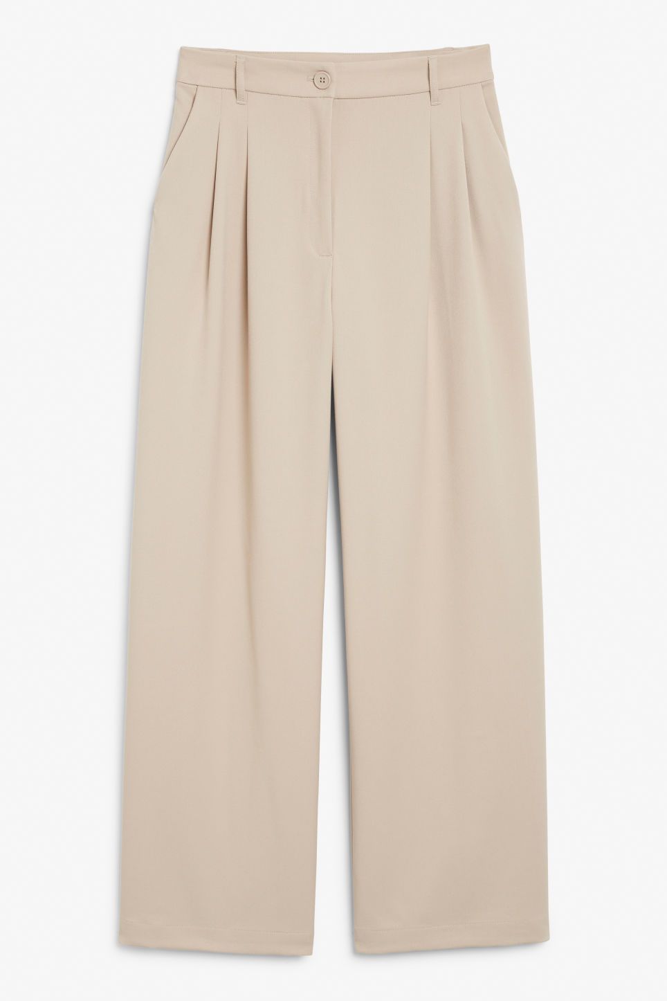 Taupe wide leg trousers | Monki