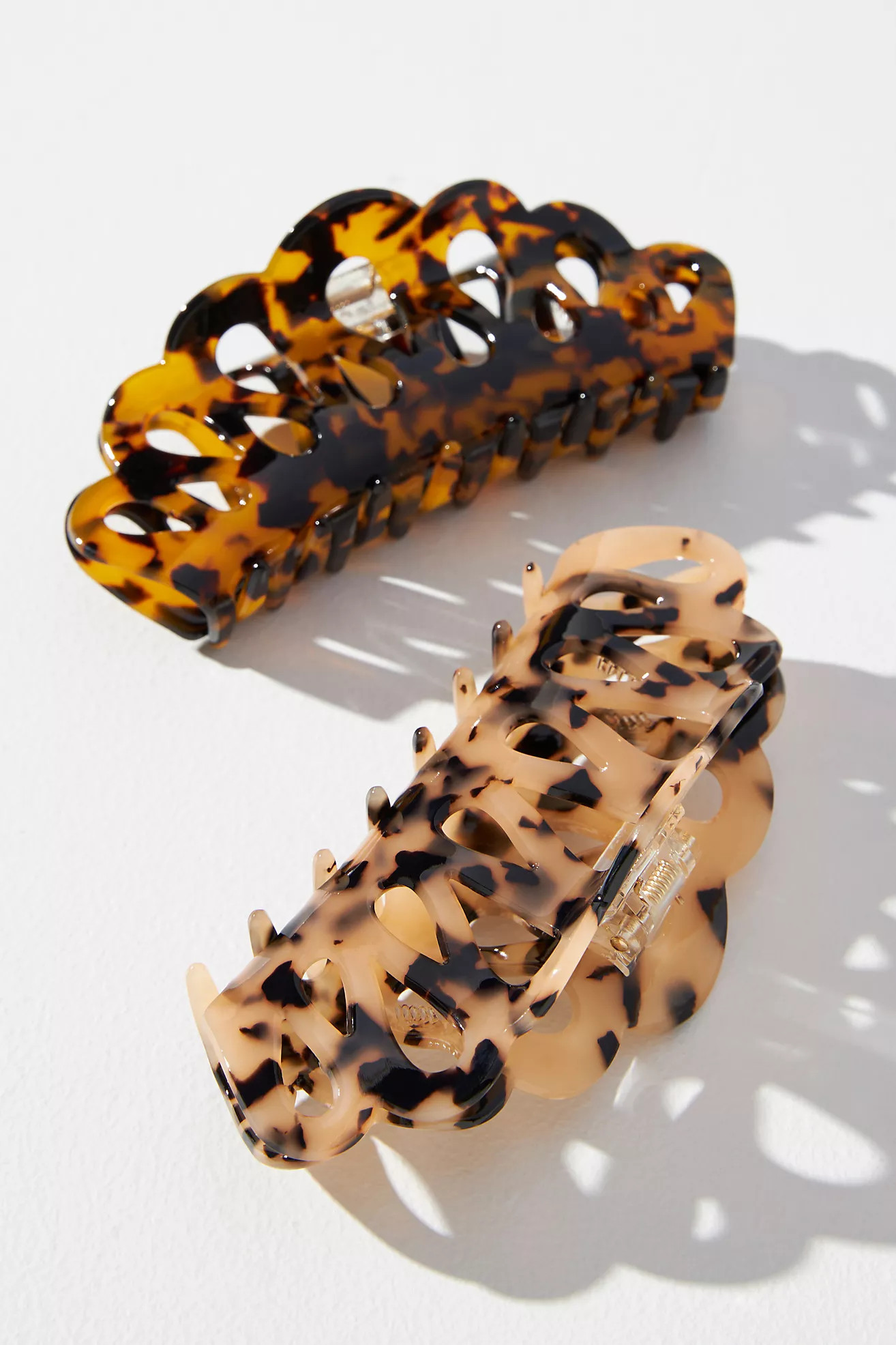 Scalloped Hair Claw Clips, Set of 2 | Anthropologie (US)