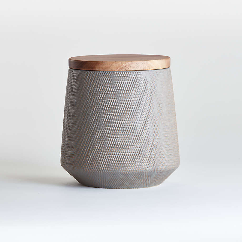 Ethan Large Black Canister + Reviews | Crate & Barrel | Crate & Barrel