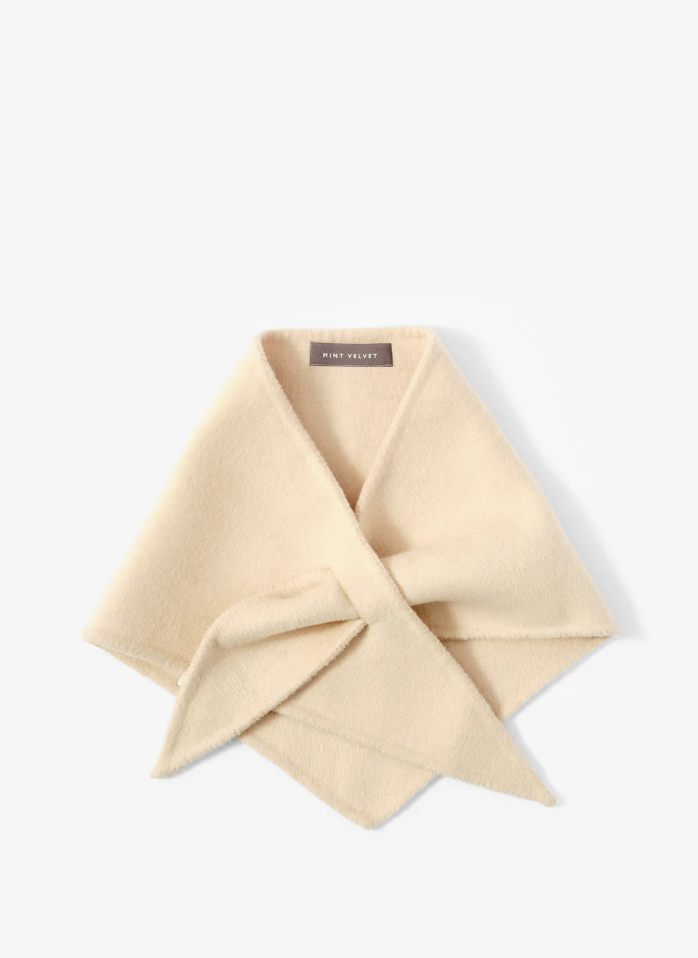 Neutral Triangle Wool Neck Scarf | Mint Velvet