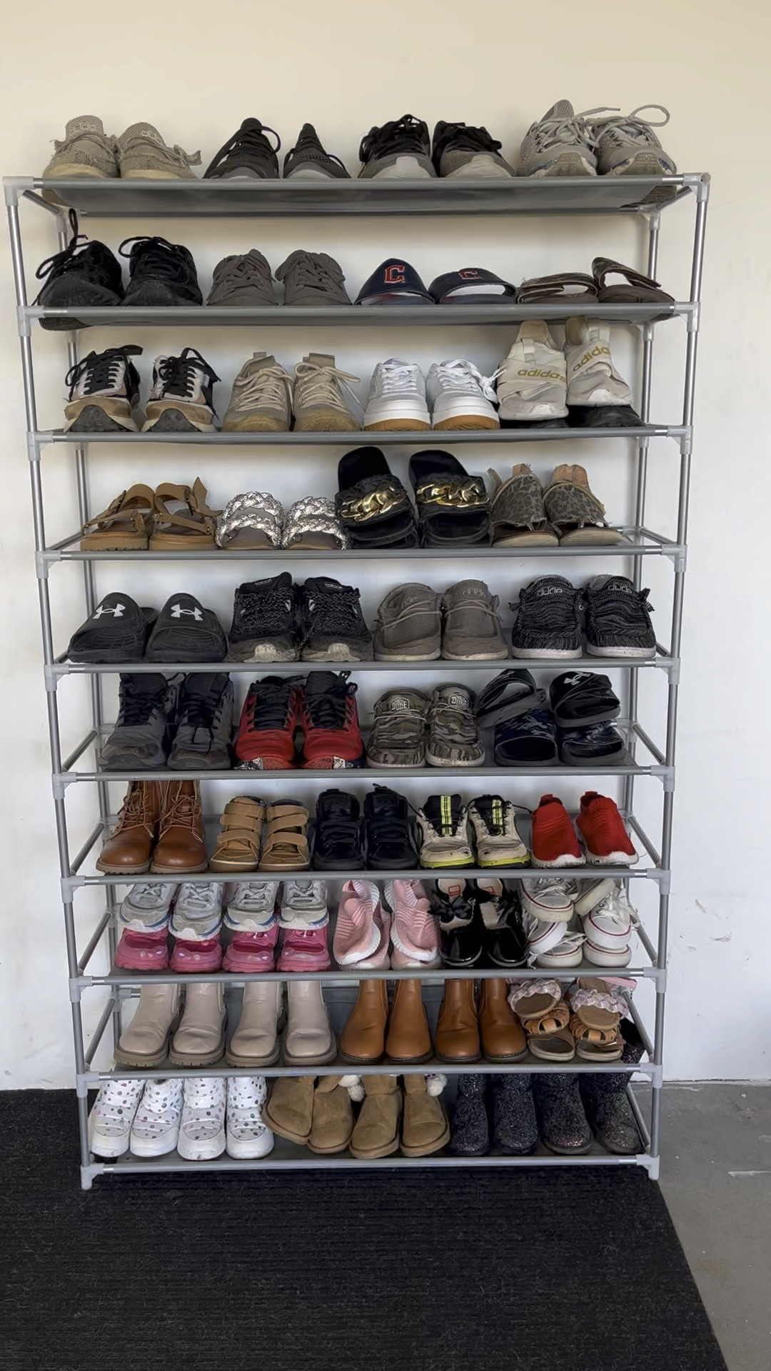 The best shoe organization that fits up to 100 pairs of shoes! This was easy to put together and only $30! 

#LTKfamily #LTKVideo #LTKkids