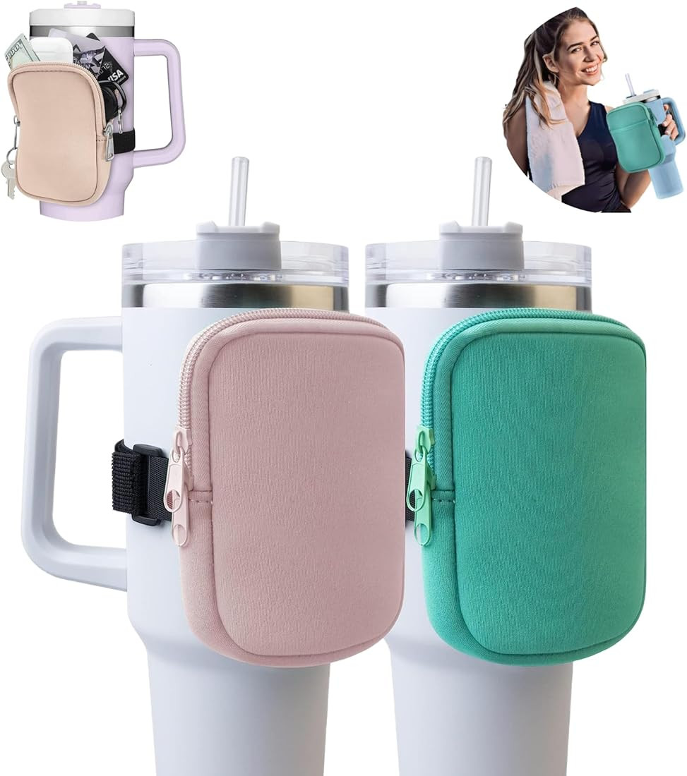SAPYONY 2pcs Water Bottle Pouch For Stanley Quencher Adventure 40oz & Stanley IceFlow 20oz 30oz,t... | Amazon (US)