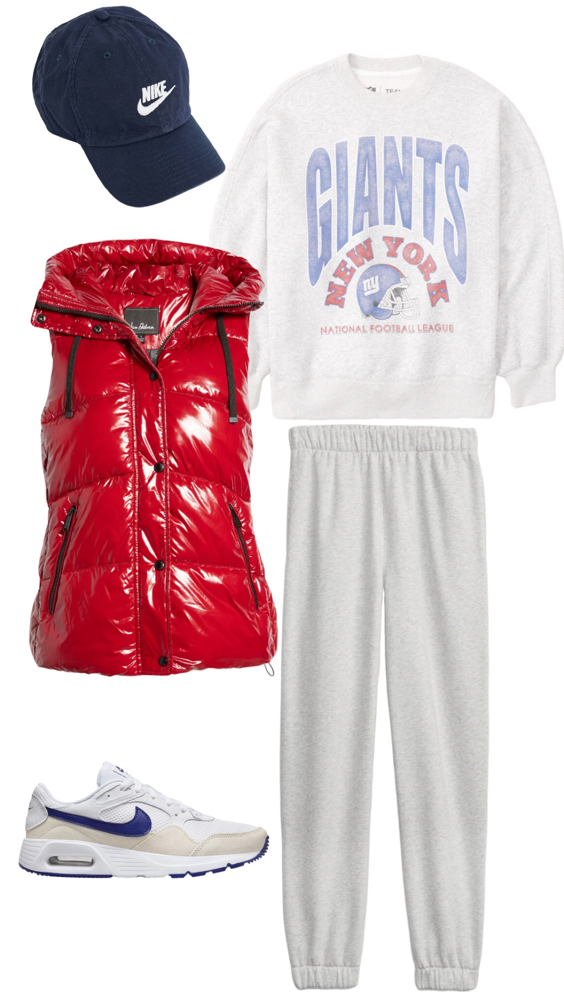 Sunday Funday Football 🏈
•
•
•
•
•
Sunday football, football game, cozy attire, lounge wear, sporty, sports event, puffer vest, ny giants, ny jets, joggers, comfy outfit, cozy fit, Nike air max, Nike, Aritzia dupe, asos, Black Friday, athleisure, fleece joggers, sneakers, sale, shopping bag

#LTKunder100 #LTKSeasonal #LTKstyletip