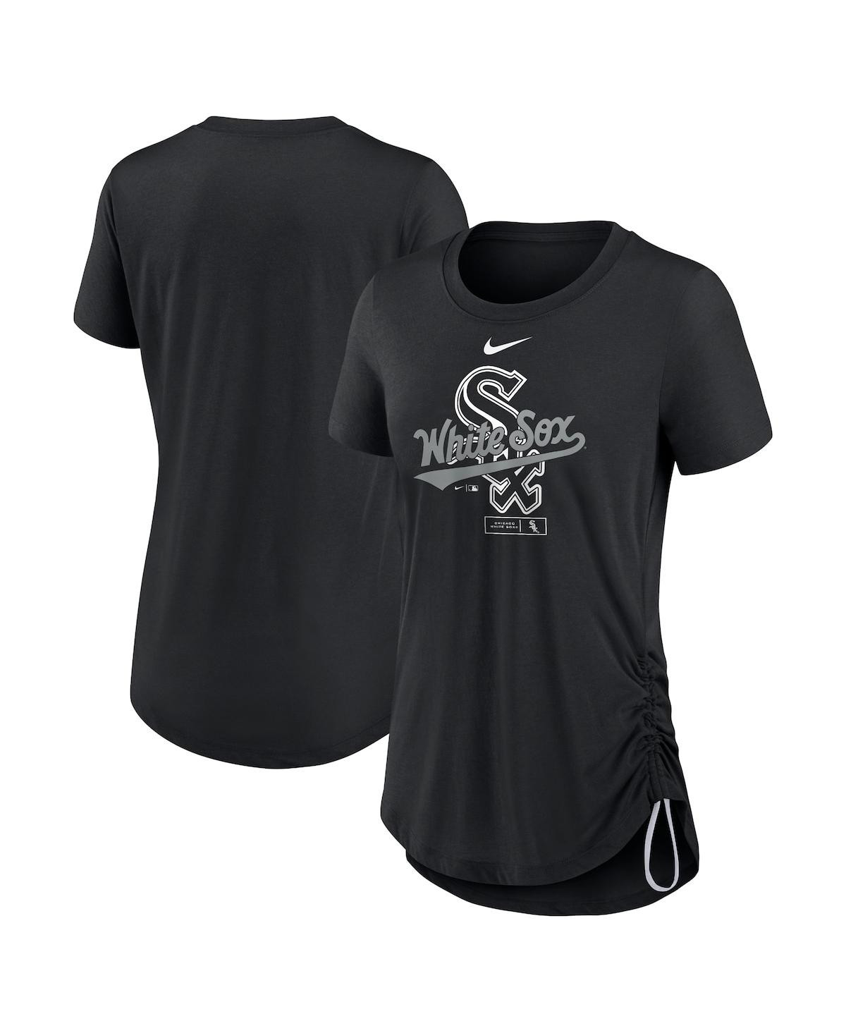 Women's Nike Black Chicago White Sox Side Cinch Fashion Tri-Blend Performance T-shirt | Macys (US)