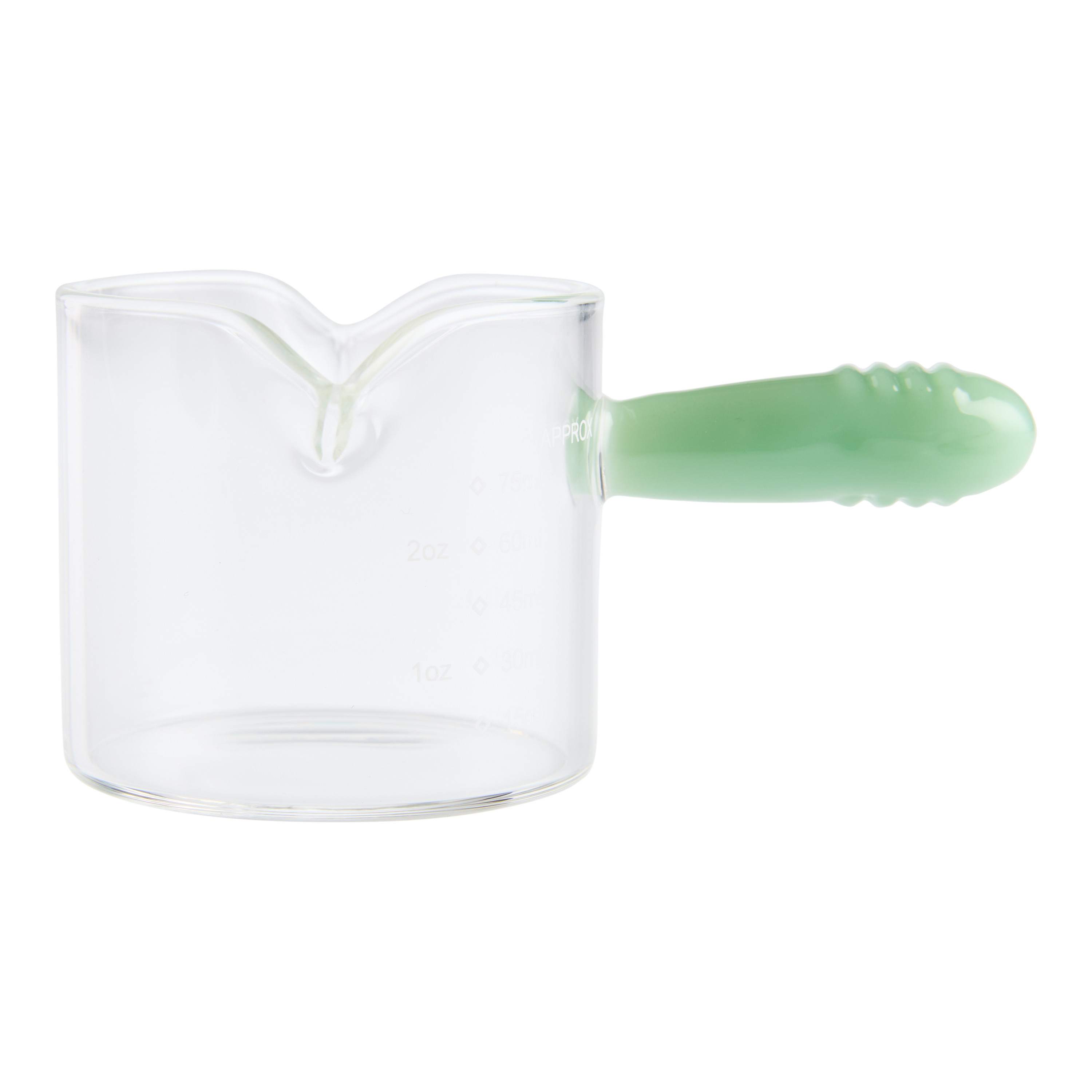 Jade Milk Glass Handled Espresso Measuring Cup | World Market