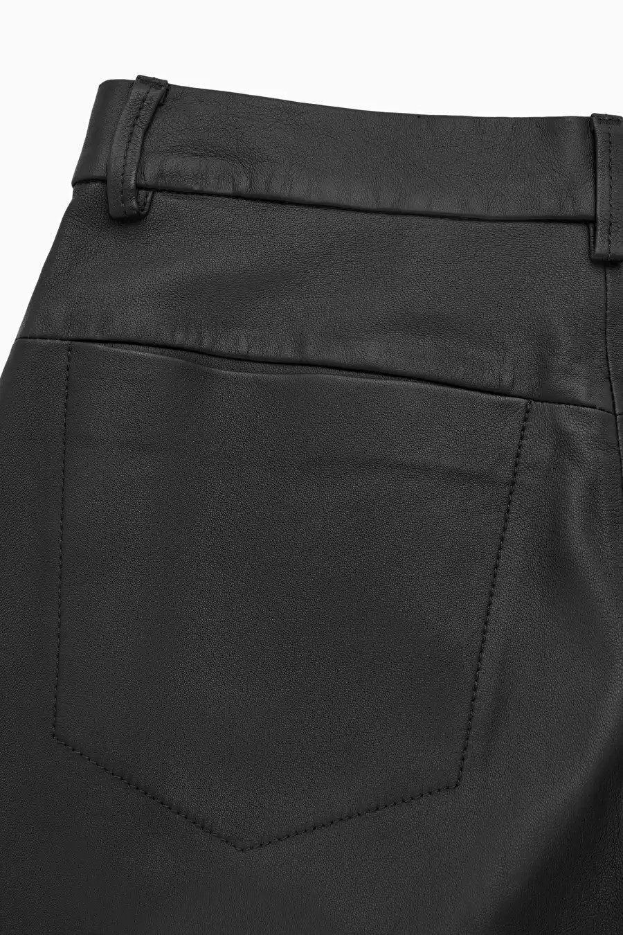 BARREL-LEG LEATHER TROUSERS | COS UK