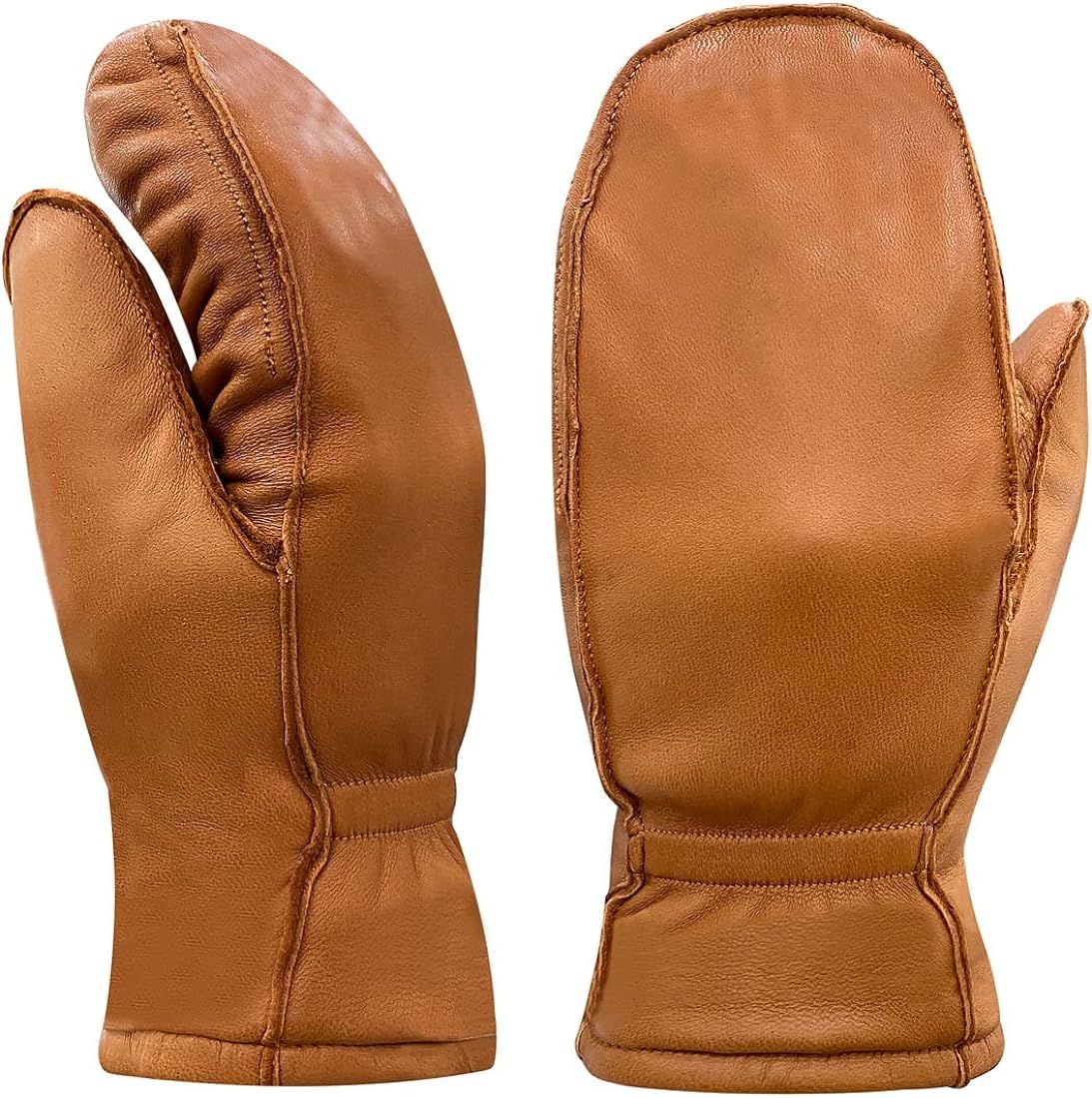 Harssidanzar Womens and Kids Lambskin Leather Winter Mittens Thermolite Lined with Finger Liners | Amazon (US)