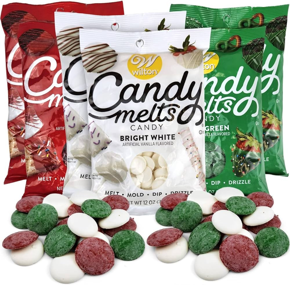 Wilton candy melts 12 Oz Holiday Red, Green, White, Must-Have Baking Supplies for This Christmas ... | Amazon (US)