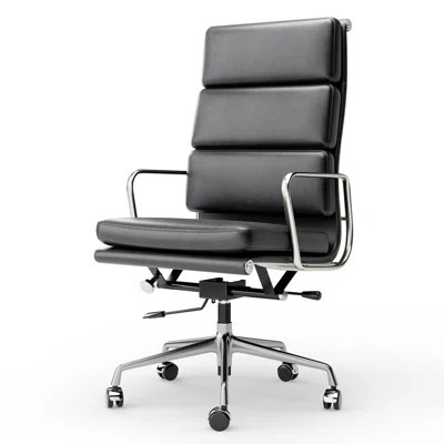 Genuine Leather Office Chair, Conference Chair With Lumbar Support | Wayfair North America