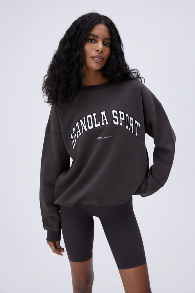 AS Oversized Sweatshirt - Coffee Bean | Adanola UK