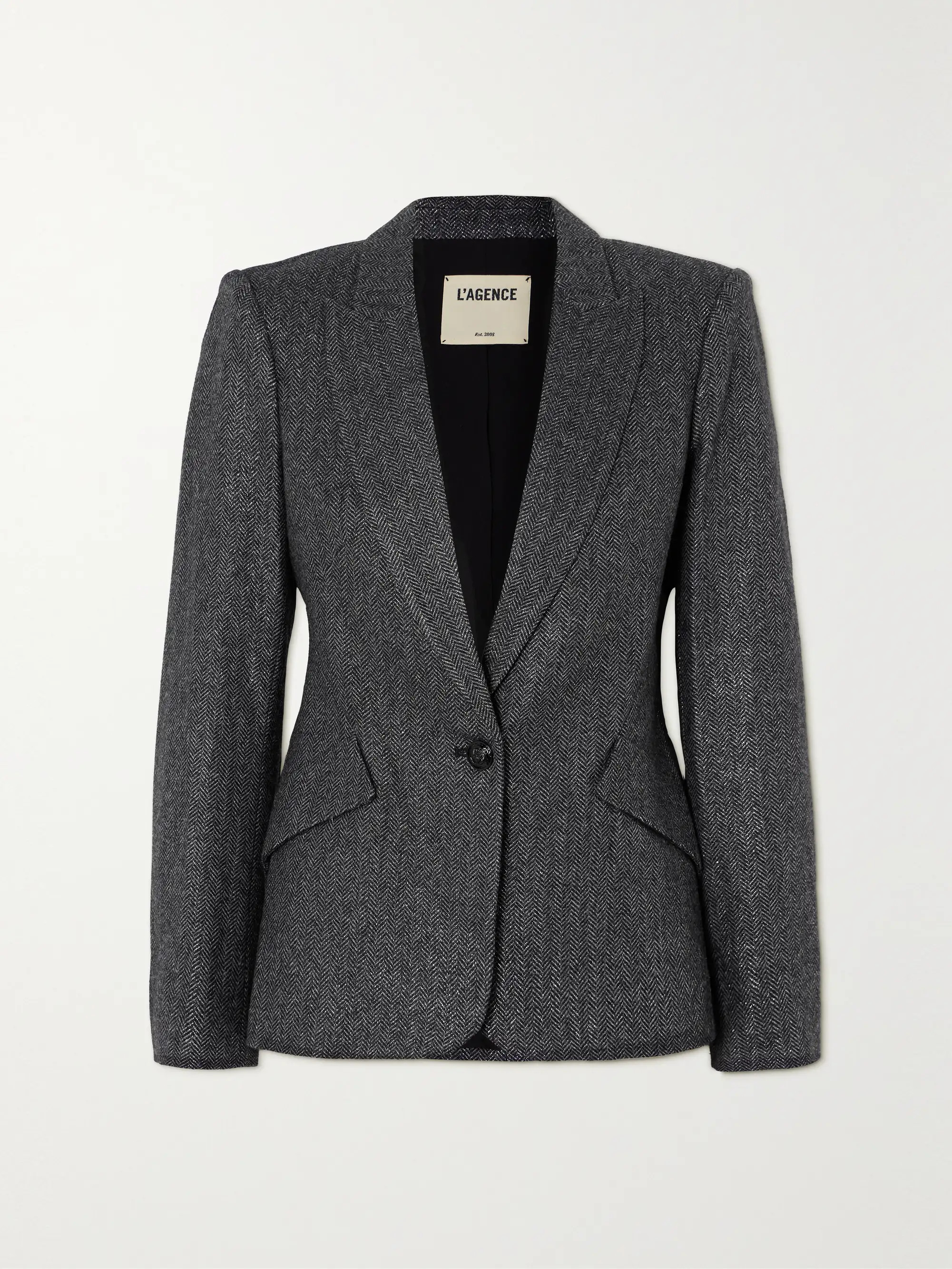Chamberlain metallic herringbone wool-blend blazer | NET-A-PORTER (US)