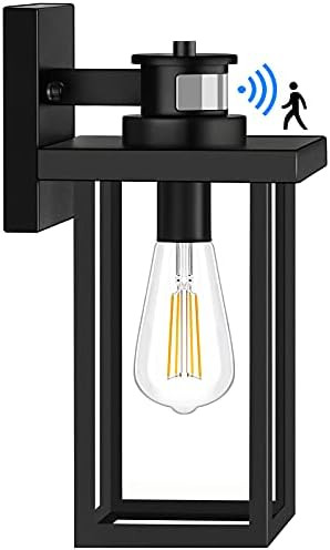Motion Sensor Outdoor Wall Lights, Dusk to Dawn Exterior Light Fixtures Wall Mount, Front Porch L... | Amazon (US)