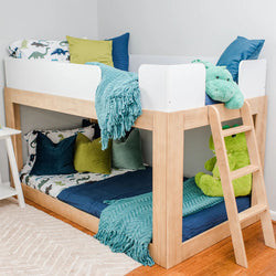 Mid-Century Modern Twin Over Twin Low Bunk Bed | max & lily