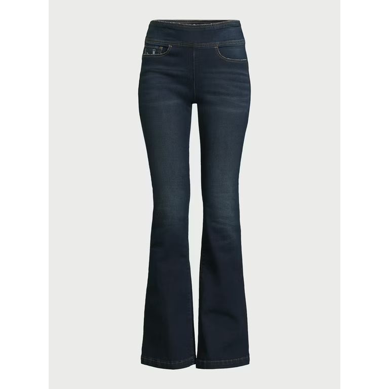 Sofia Jeans Women's Melissa Flare Pull On High Rise Jeans, 33.5" Inseam, Sizes 2-20 - Walmart.com | Walmart (US)