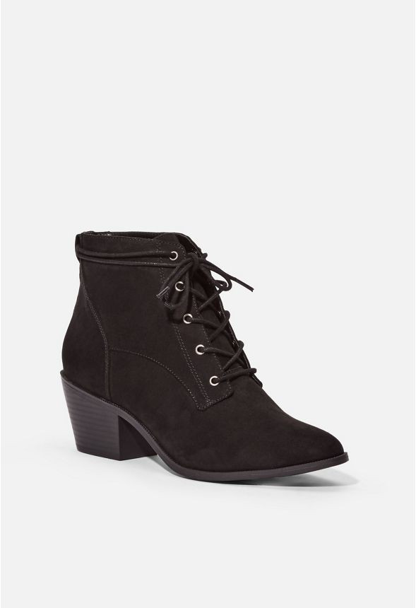 Enya Faux Suede Lace-Up Bootie | JustFab