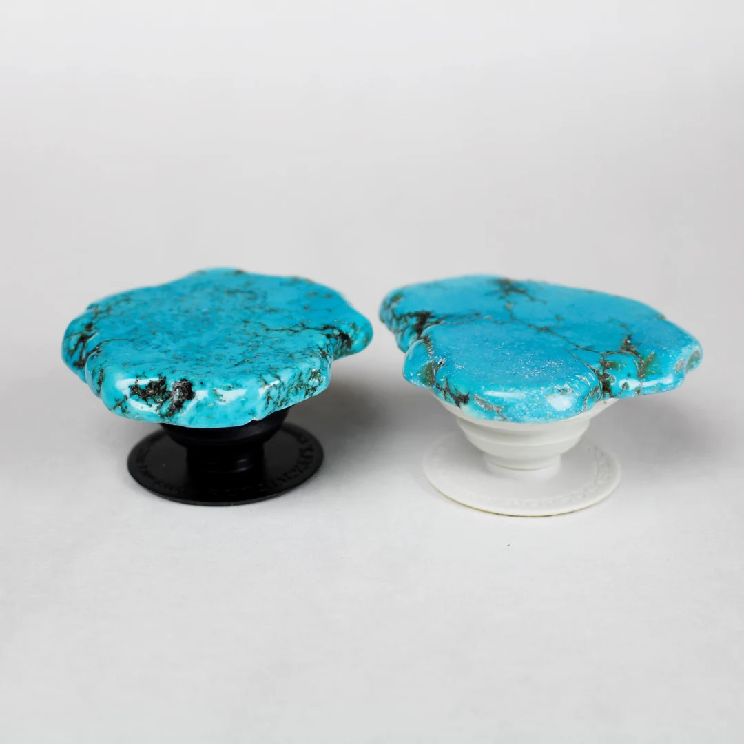 1ct Pop Sockets Turquoise Magnesite Gemstone Assorted Pieces Pop Out Phone Grip Holder Original R... | Etsy (US)