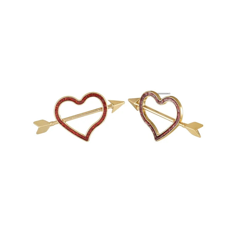 Way to Celebrate Valentine's Day Heart Arrow Earrings, 1 Pair | Walmart (US)