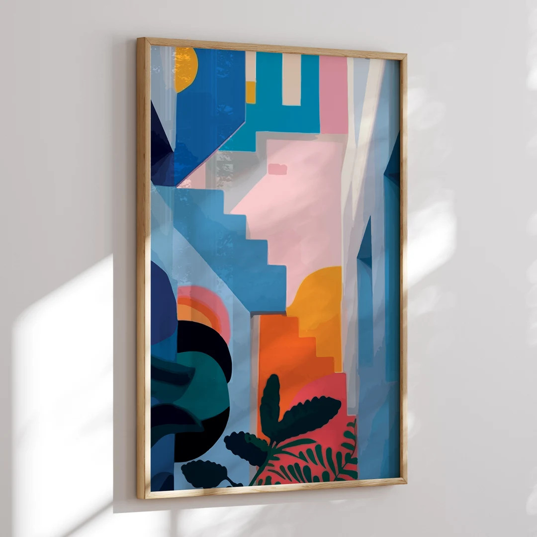 Dreamscape Impressionist Framed Poster Colorful Abstract Wall Art for Contemporary Bedroom Decor ... | Etsy (US)