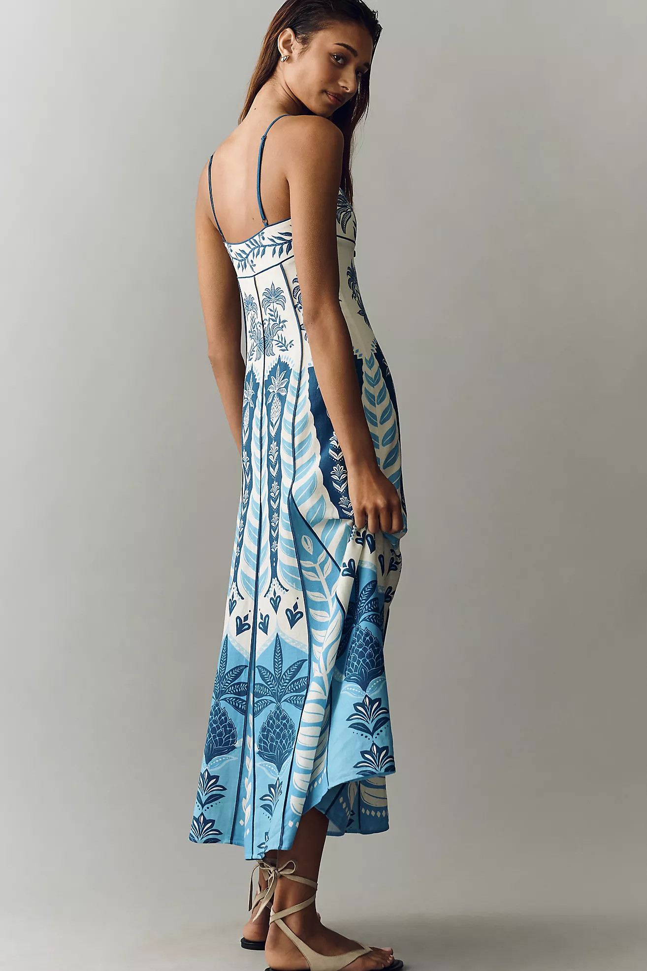 Anthropologie x Farm Rio Sleeveless V-Neck A-Line Maxi Dress | Anthropologie (US)
