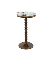 Round Side Table, Small Drink Table for Small Spaces, Modern Accent Nightstand with Solid Wood Le... | Amazon (US)