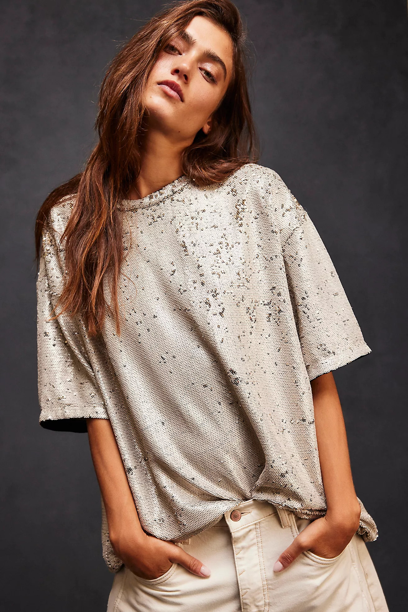 Sequin Tee | Free People (Global - UK&FR Excluded)