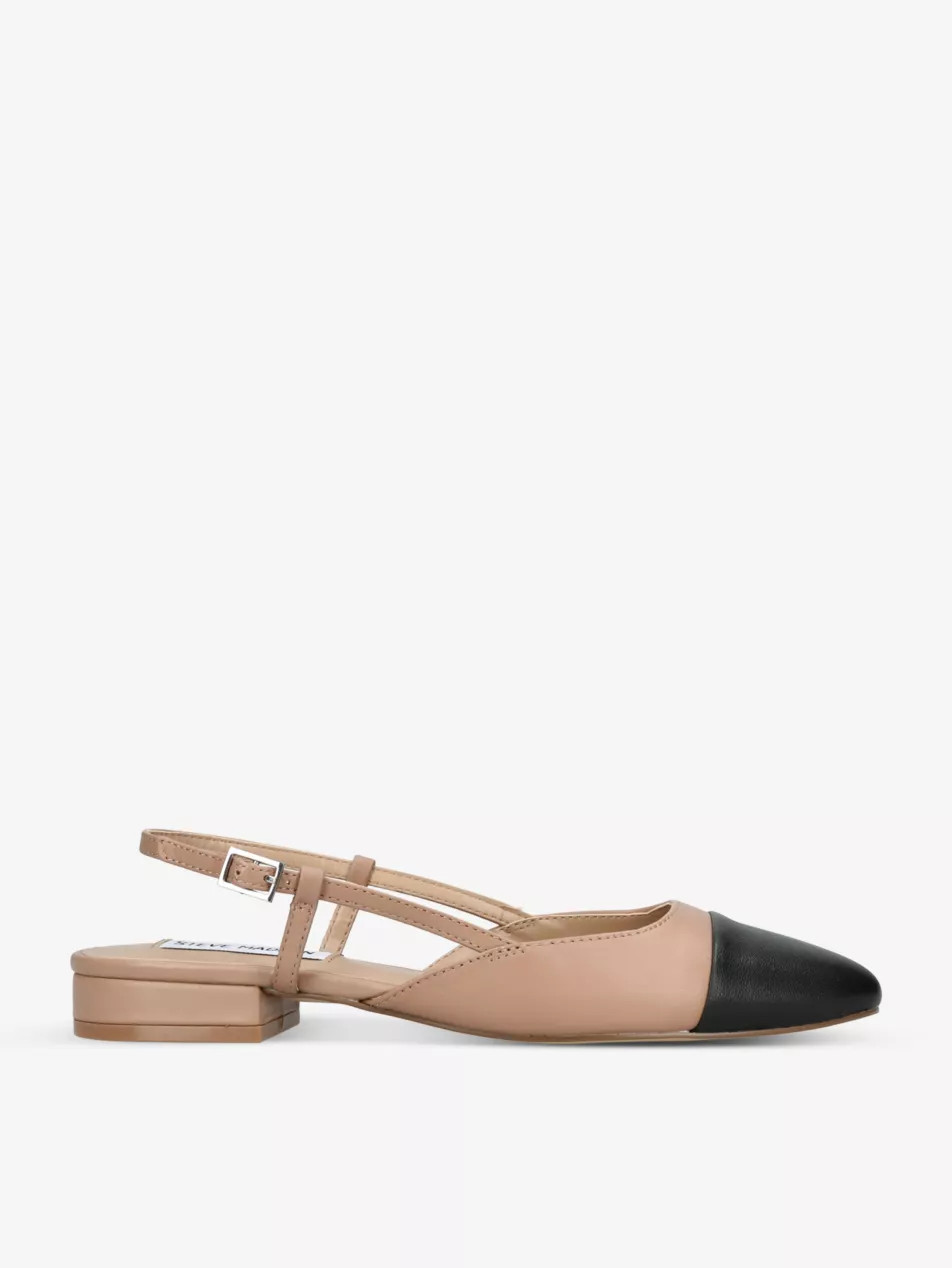 Belinda 217 contrast-panel leather slingback pumps | Selfridges