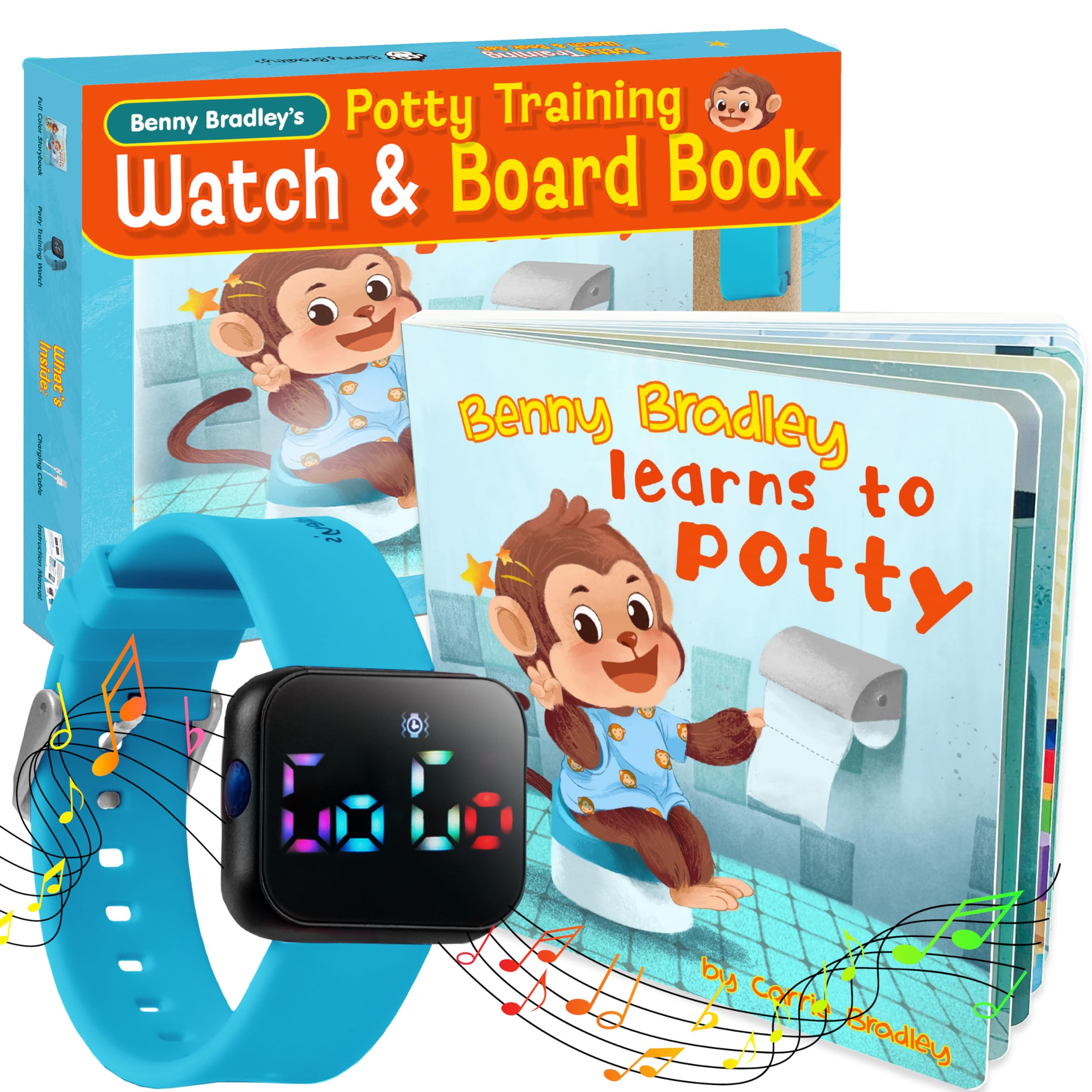 Potty Training Watch & Board Book for Kids – A Water Resistant Potty Reminder Device for Boys &... | Amazon (US)