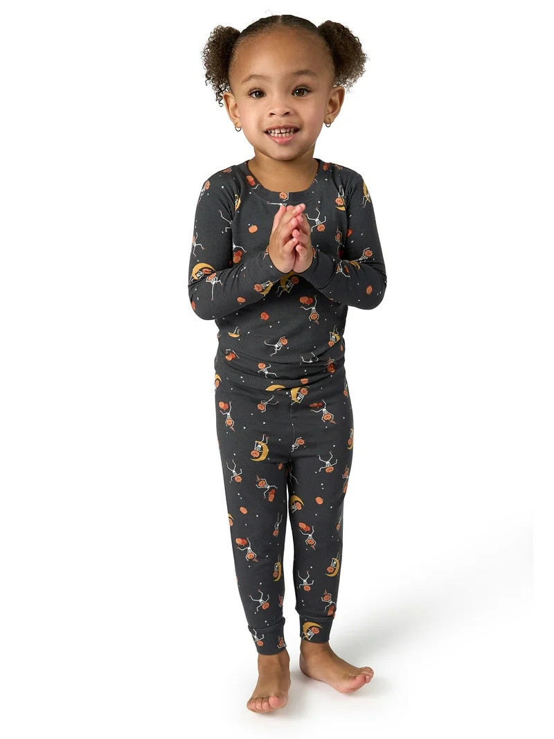 Modern Moments by Gerber Toddler Neutral Halloween Pajama Set, 2-Piece, Sizes 12M-5T | Walmart (US)