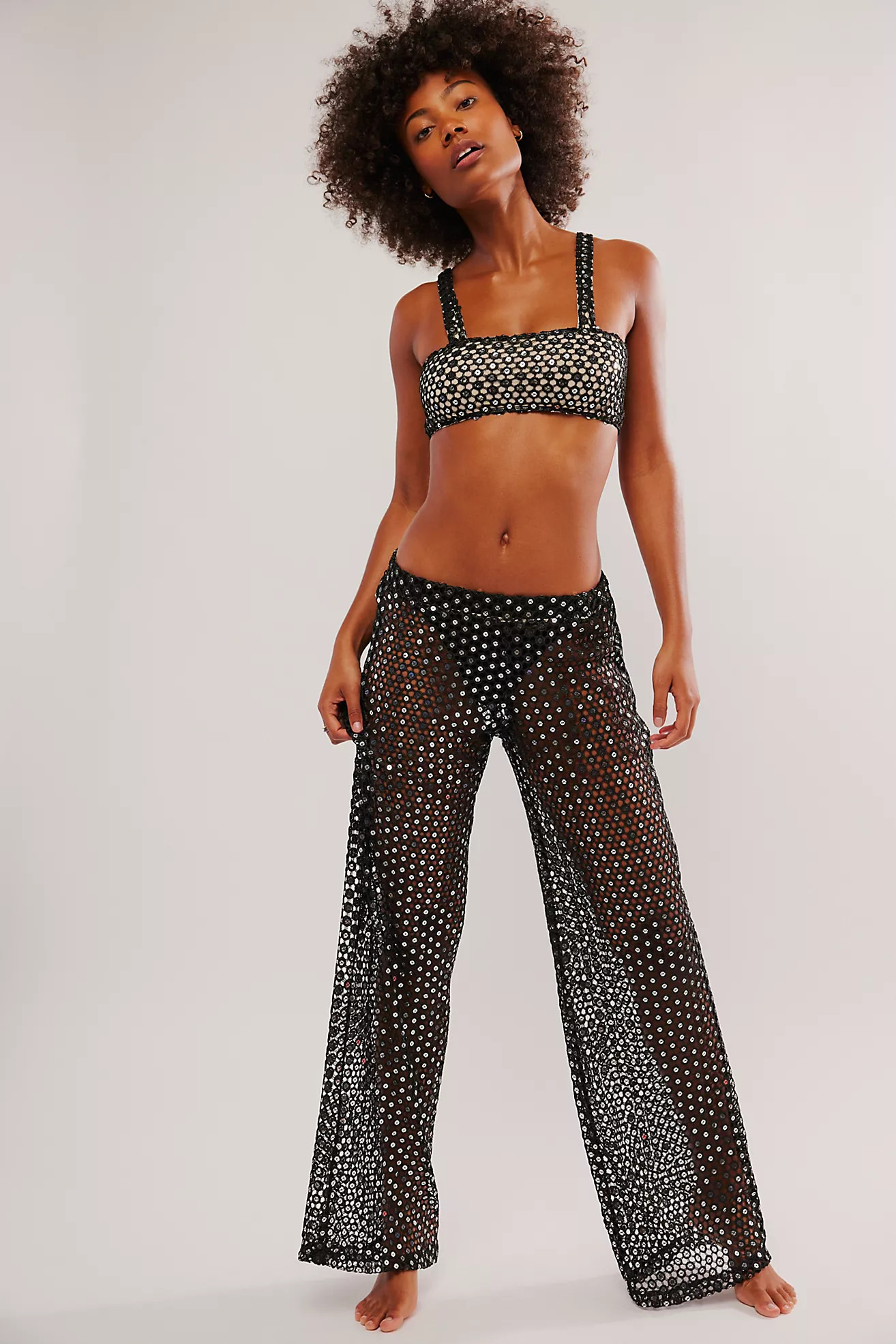 FP x EastNWestLabel Mirror Sequin Sheer Pants | Free People (Global - UK&FR Excluded)