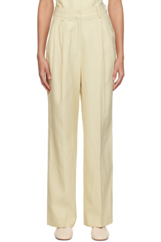 Loulou de Saison - Beige Cadar Trousers | SSENSE