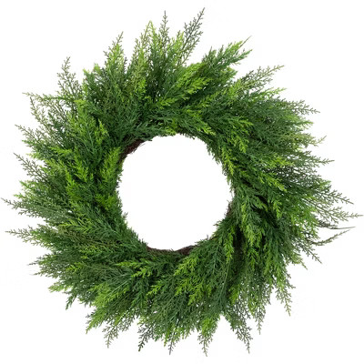 Northlight Cedar Artificial Christmas Wreath - 24" - Unlit | Target